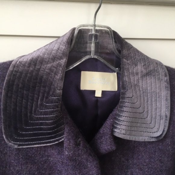 Luisa Beccaria purple wool jacket 42. - Picture 2 of 6